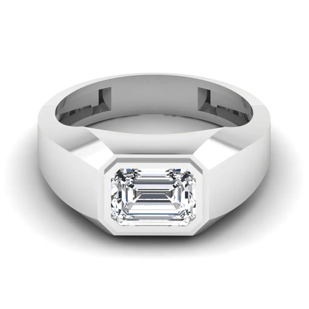 1.75CT Emerald Cut Diamond Men's Ring