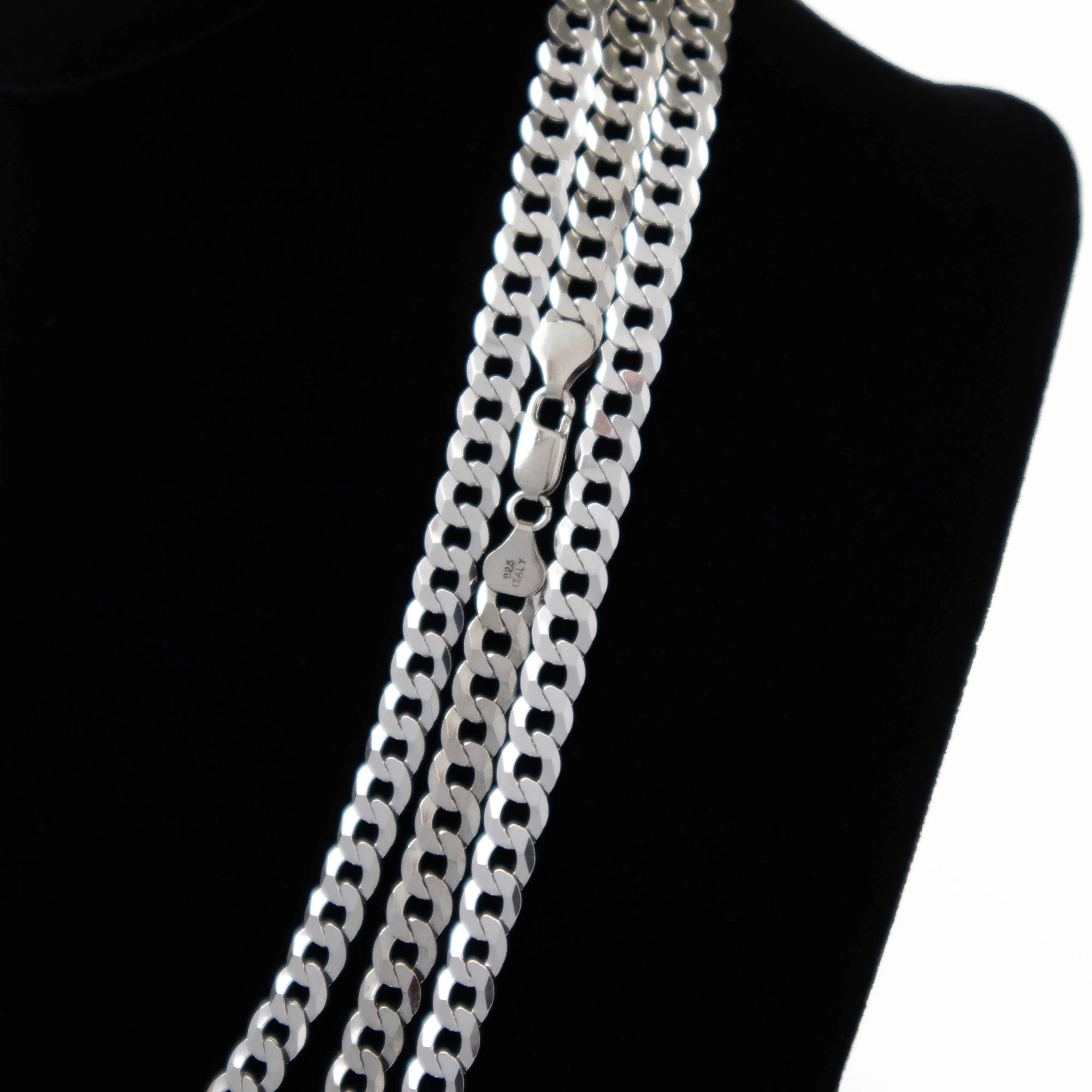 7mm Curb Link Chain - 925 Sterling Silver