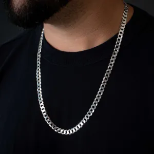 7mm Curb Link Chain - 925 Sterling Silver