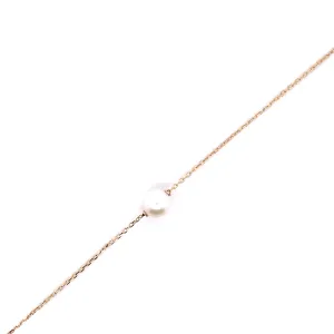 9ct Yellow Gold Floating Fresh Water Pearl Bracelet