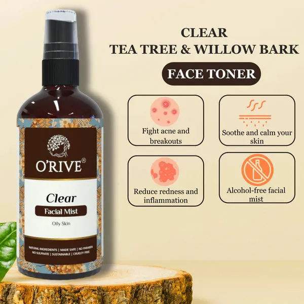 Anti-Acne Toner, Clear Facial Mist for Oil Skin 100ml