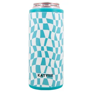 Aqua Checkered Pattern Wholesale Drink Cooler
