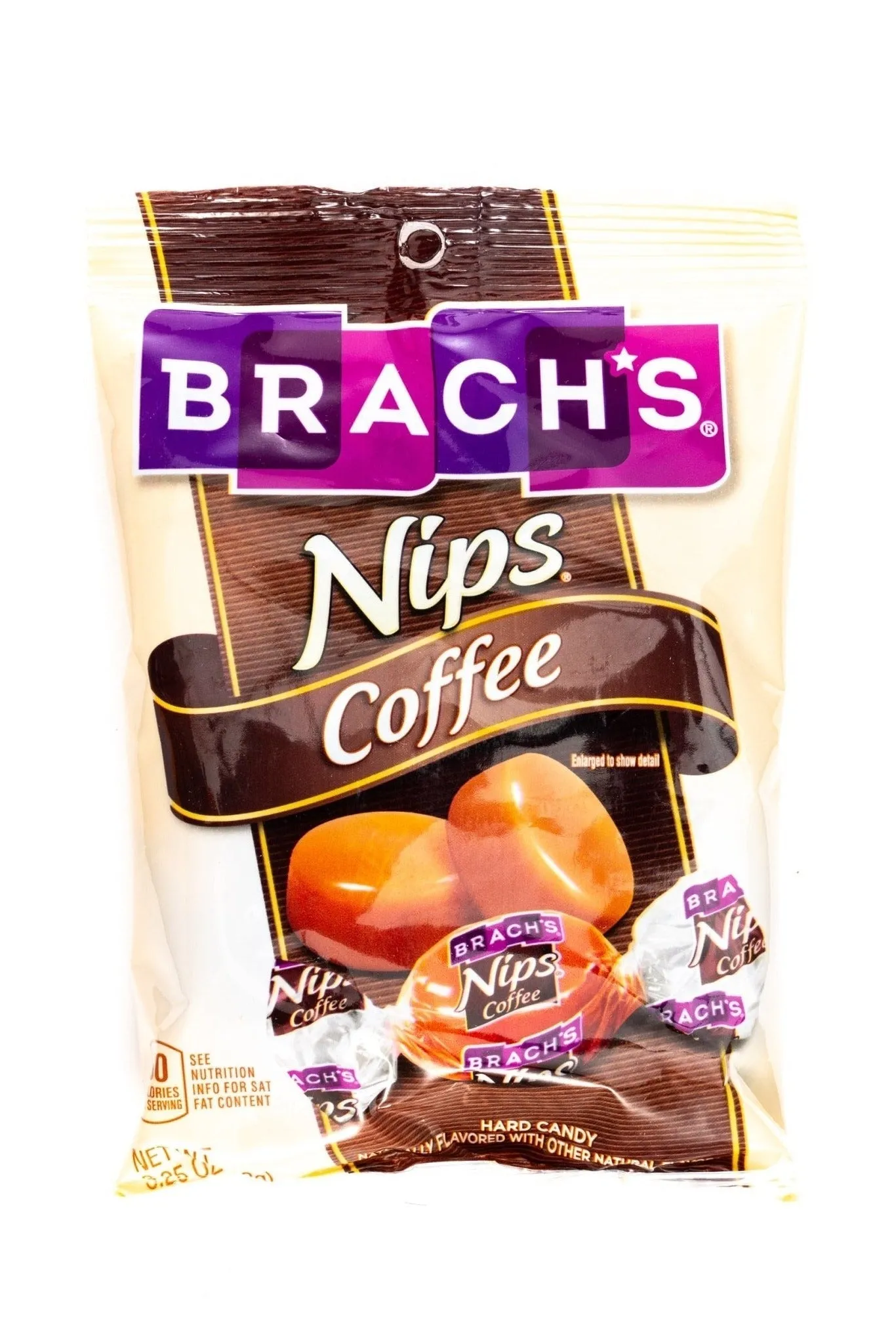 Brachs Nips Coffee Hard Candy Peg Bag Bulk Case (3.25 oz)