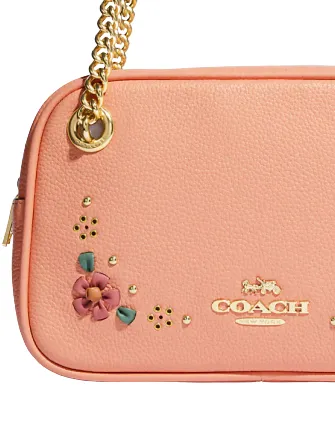 Coach Cammie Chain Shoulder Bag With Floral Whipstitch