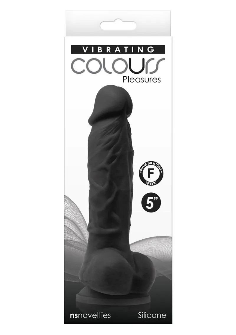 Colours Pleasures Silicone Vibrating Dildo with Balls