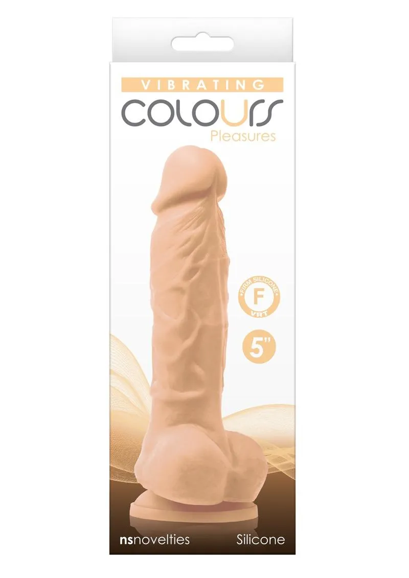 Colours Pleasures Silicone Vibrating Dildo with Balls