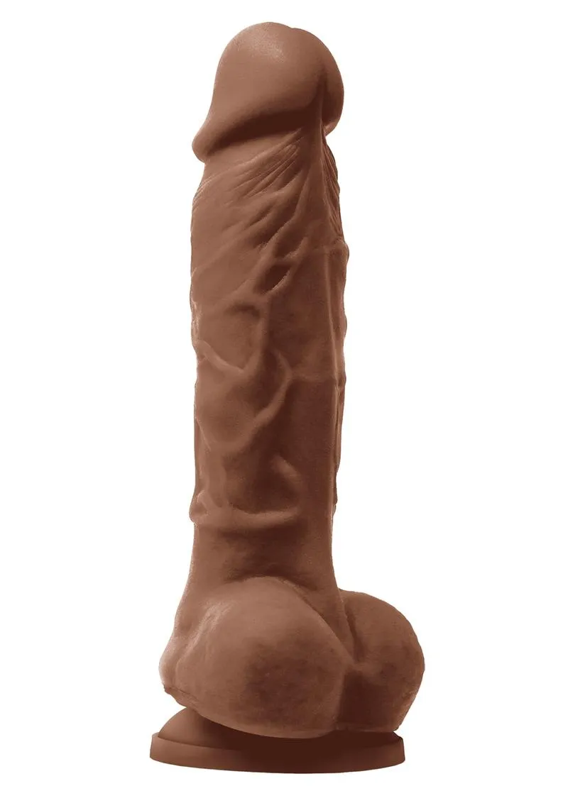Colours Pleasures Silicone Vibrating Dildo with Balls