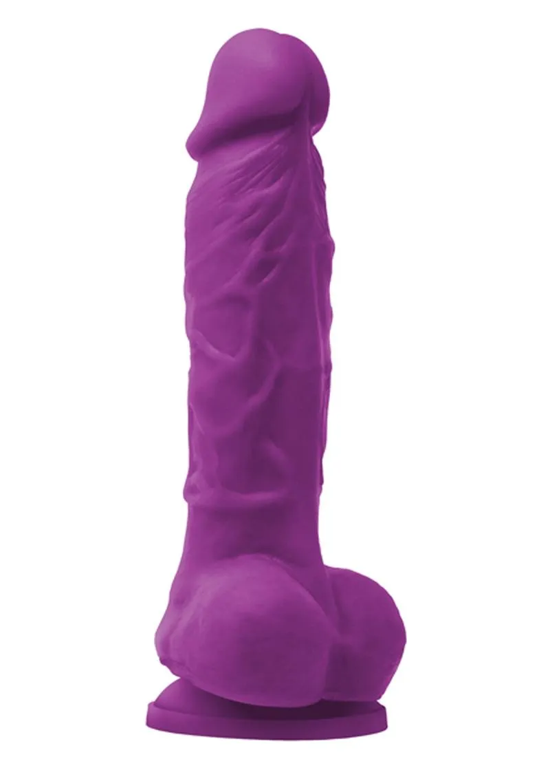 Colours Pleasures Silicone Vibrating Dildo with Balls