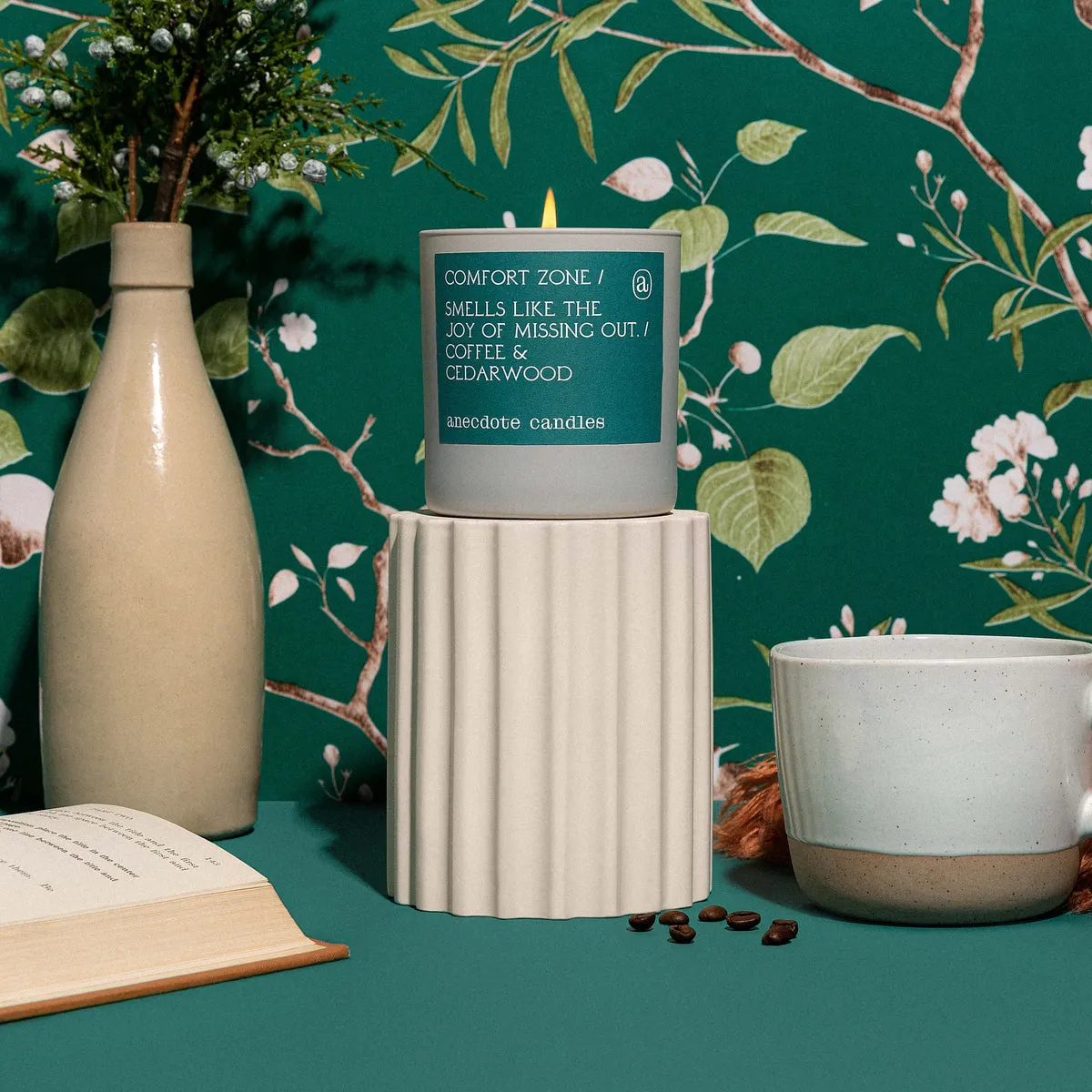 Comfort Zone Tumbler Grey Coffee & Cedarwood Candle