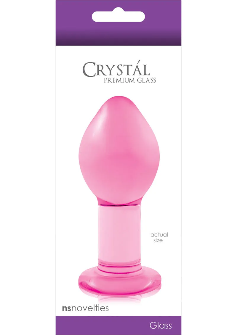 Crystal Glass Plug Large Pink(disc)