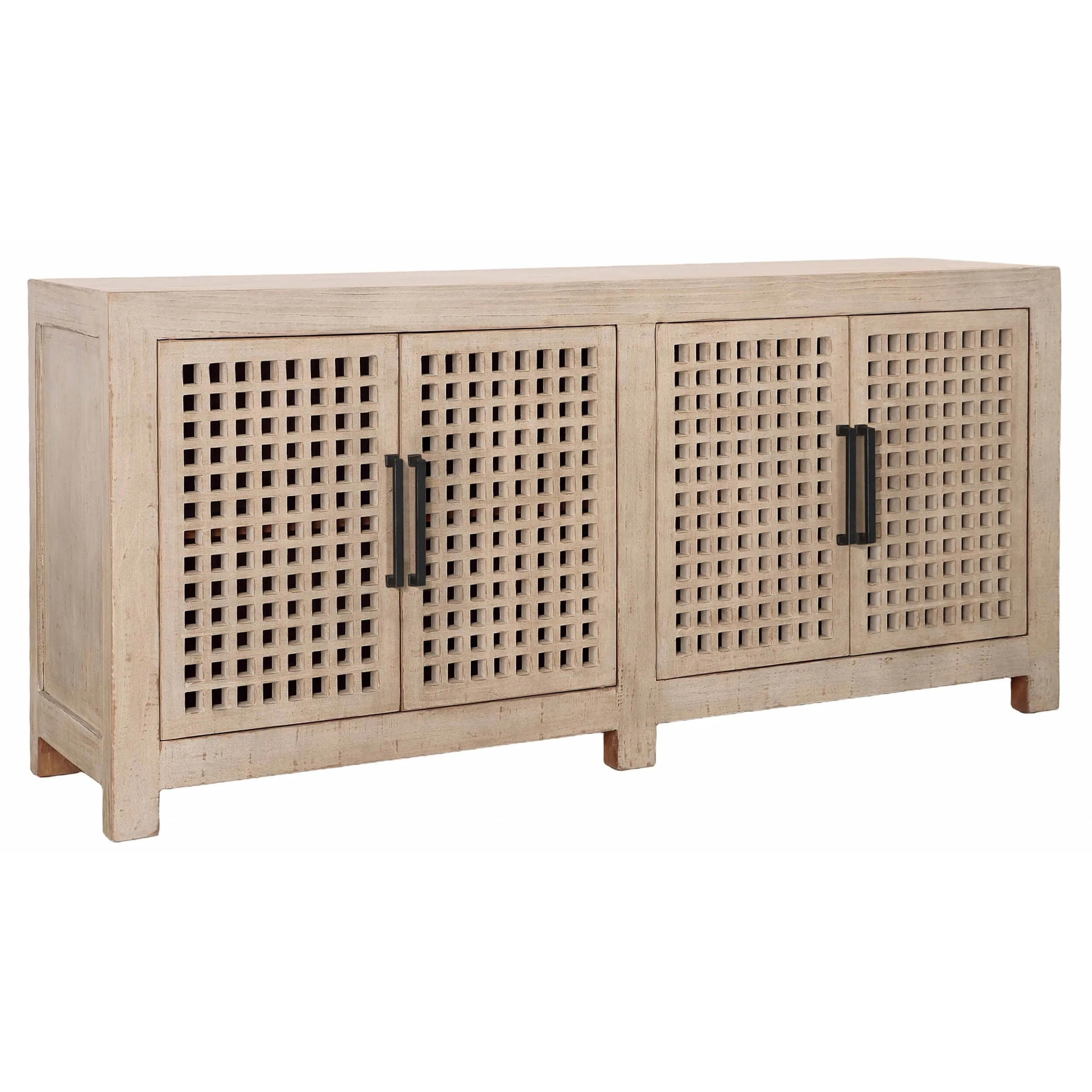 Devina 4 Door Sideboard, Light Warm Wash
