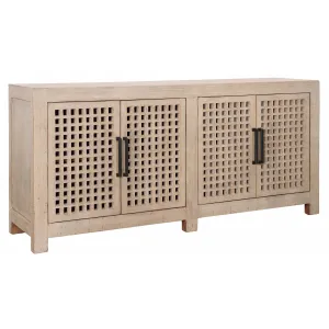 Devina 4 Door Sideboard, Light Warm Wash
