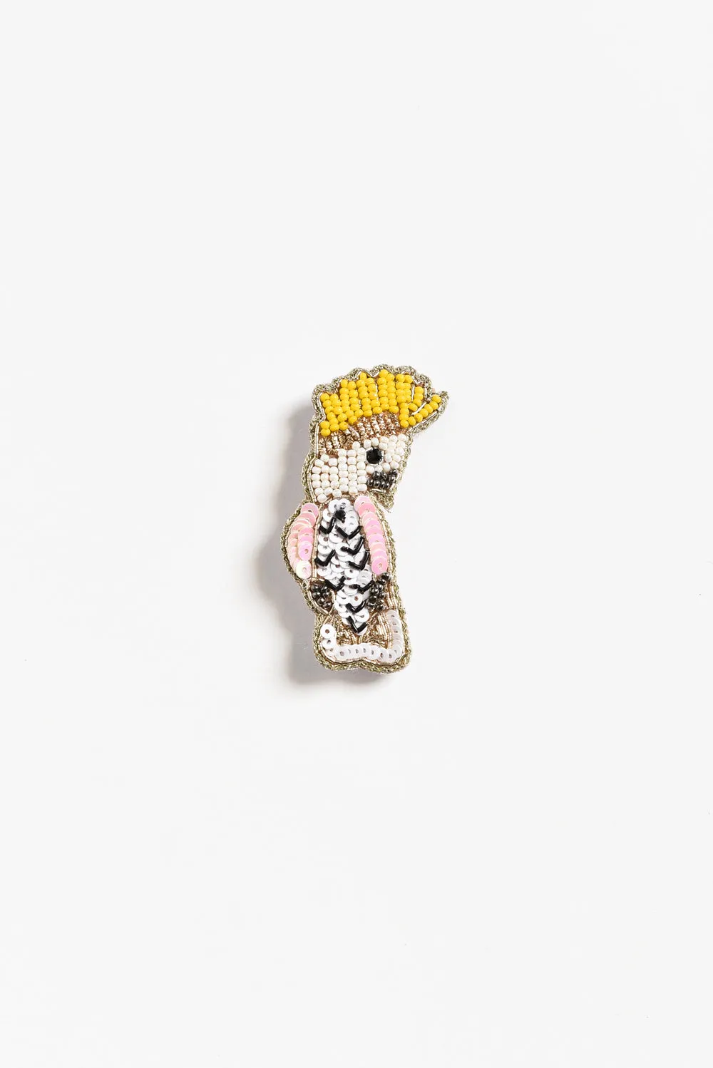 Dinu Multi Galah Beaded Brooch