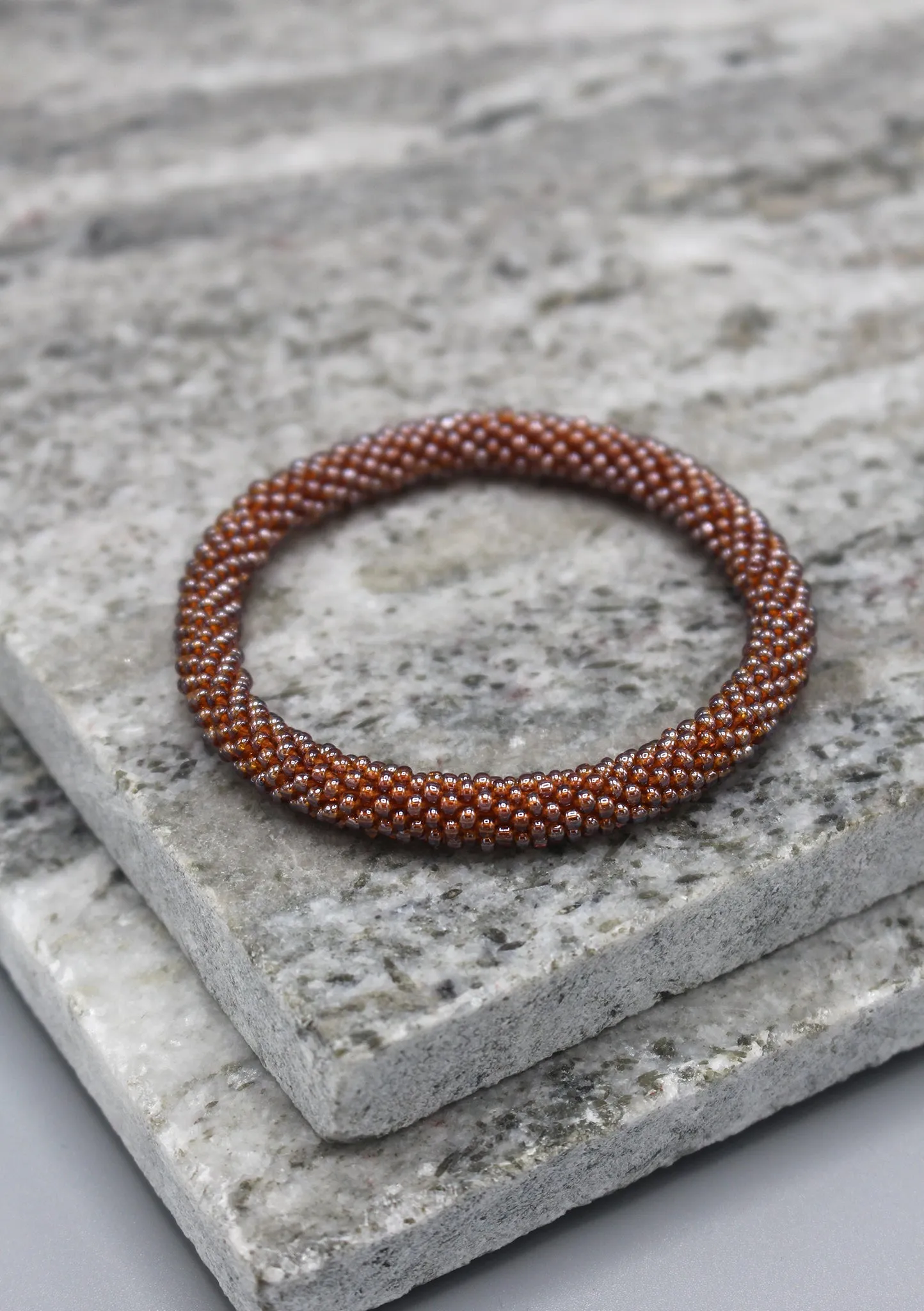 Earthy Glass Beads Roll on Bracelet