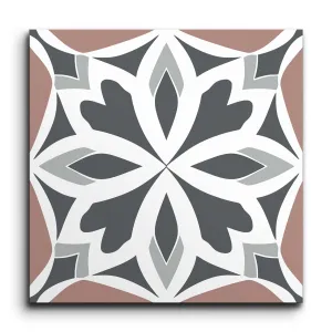 Enchanted Encaustic Blossom Tile