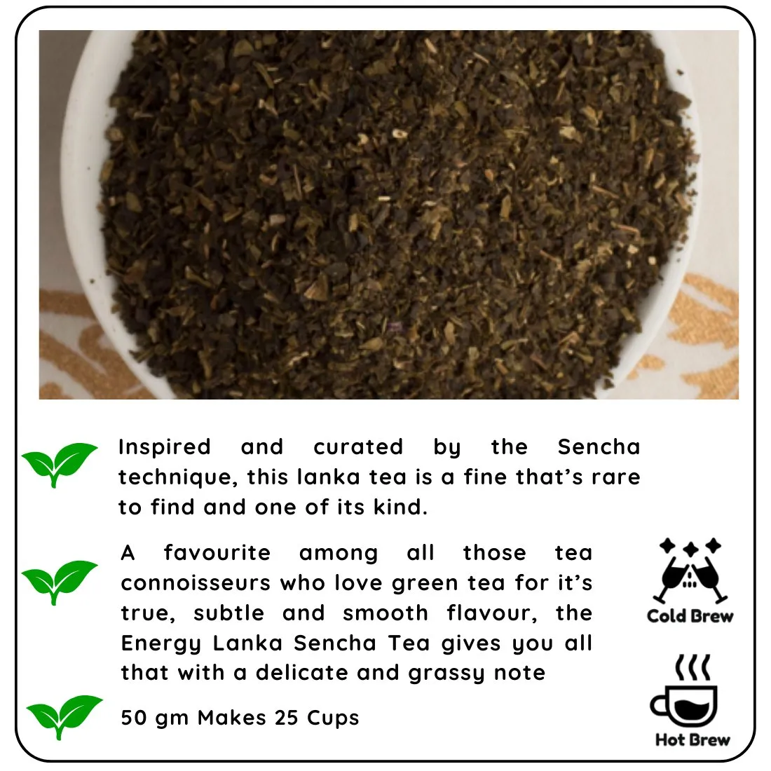 Energy Lanka Sencha Tea- A Tea That's Fresh and Zesty
