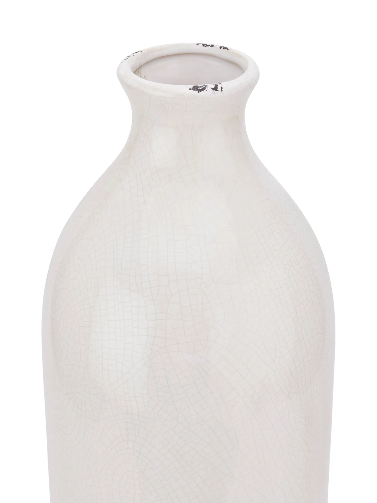 Gisela Ivory White Garda Glazed Vase