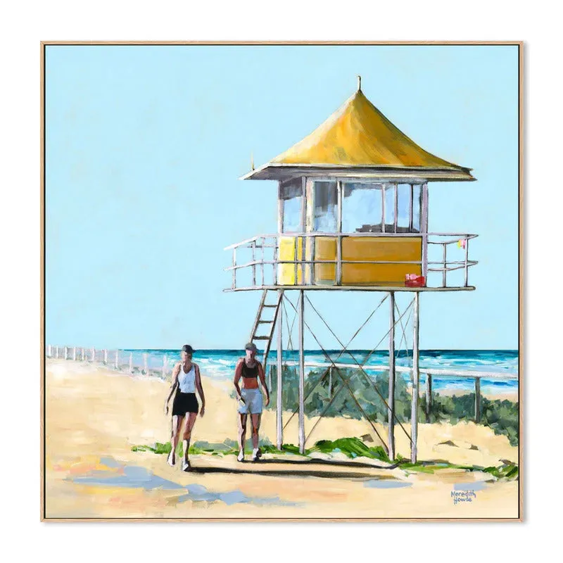 Gold Coast 80cm x 80cm Framed Canvas - Natural Frame