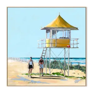 Gold Coast 80cm x 80cm Framed Canvas - Natural Frame