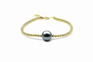 Golden Black Pearl Bracelet