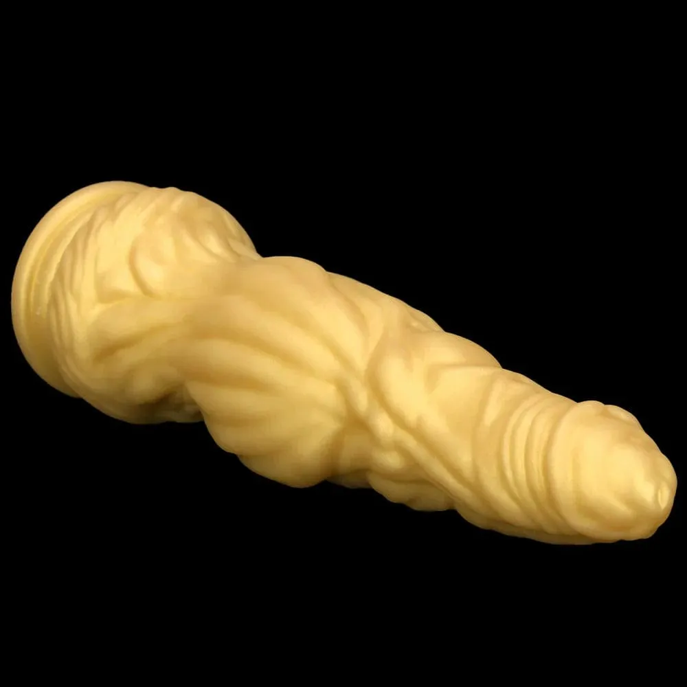 Golden Monster Dildo Butt Plug - Exotic Knotted Anal Dildo Vaginal Prostate Sex Toys