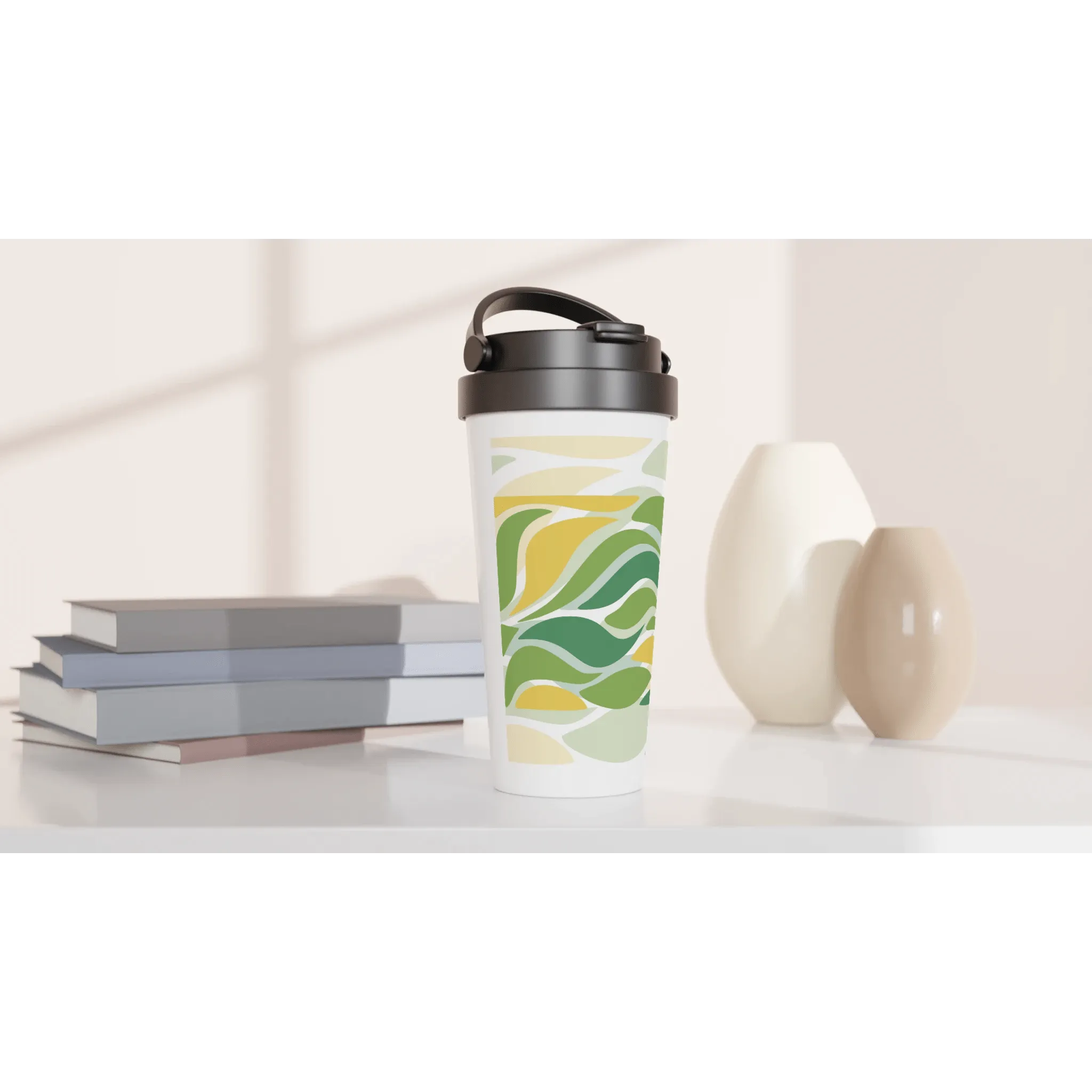 Green Abstract Organic Pattern Tumbler