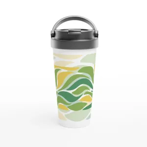 Green Abstract Organic Pattern Tumbler