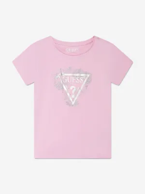 Guess Girls Logo T-Shirt in Lilac
