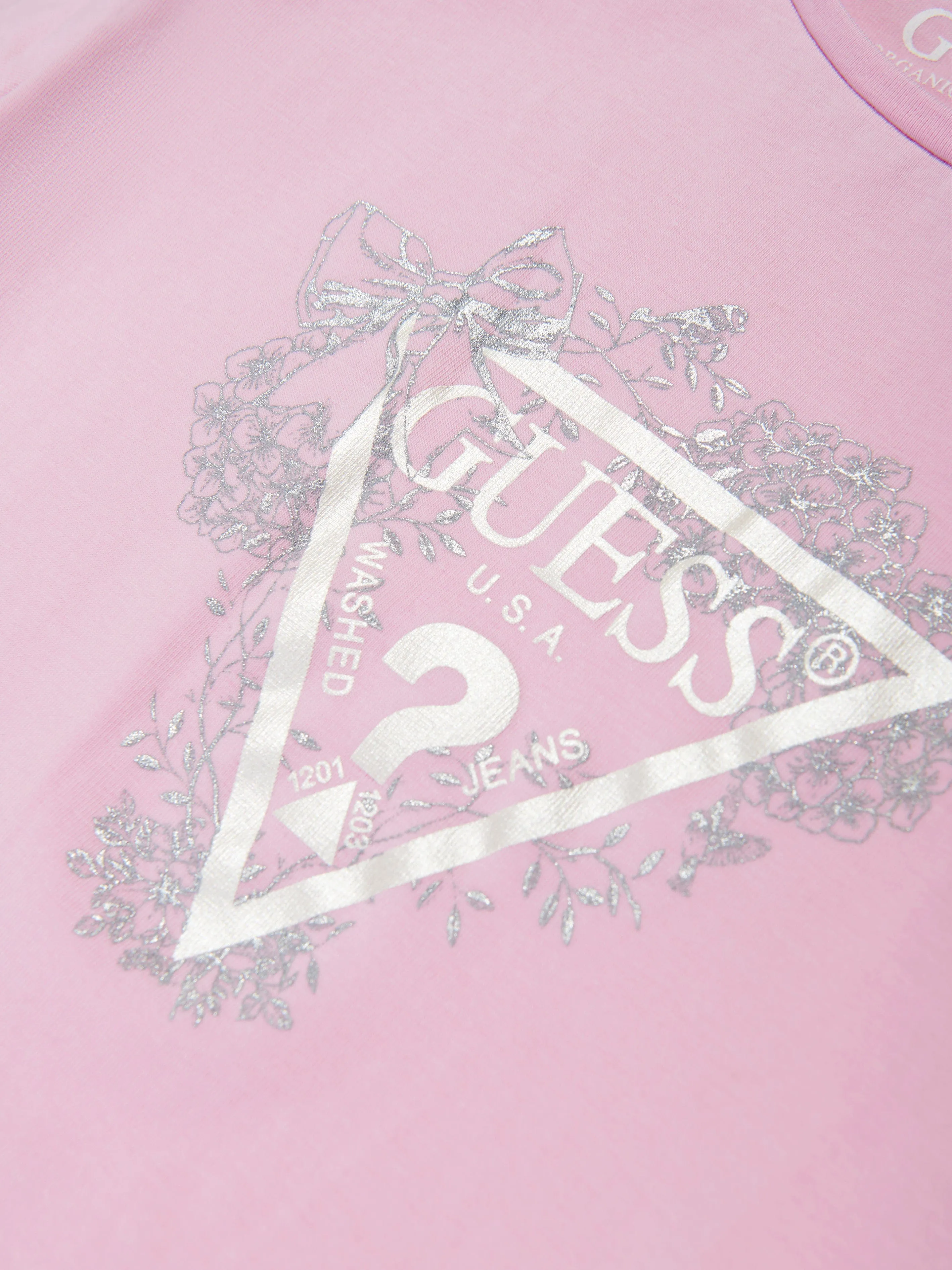 Guess Girls Logo T-Shirt in Lilac