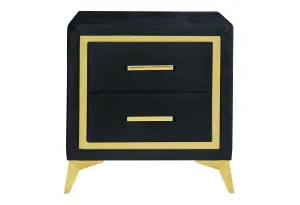 Kingdom Black Nightstand - Bold Bedside Storage