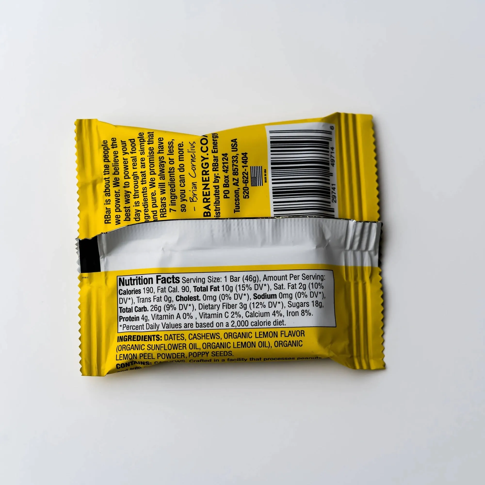 Lemon Poppyseed Energy Bar - 10 Pack