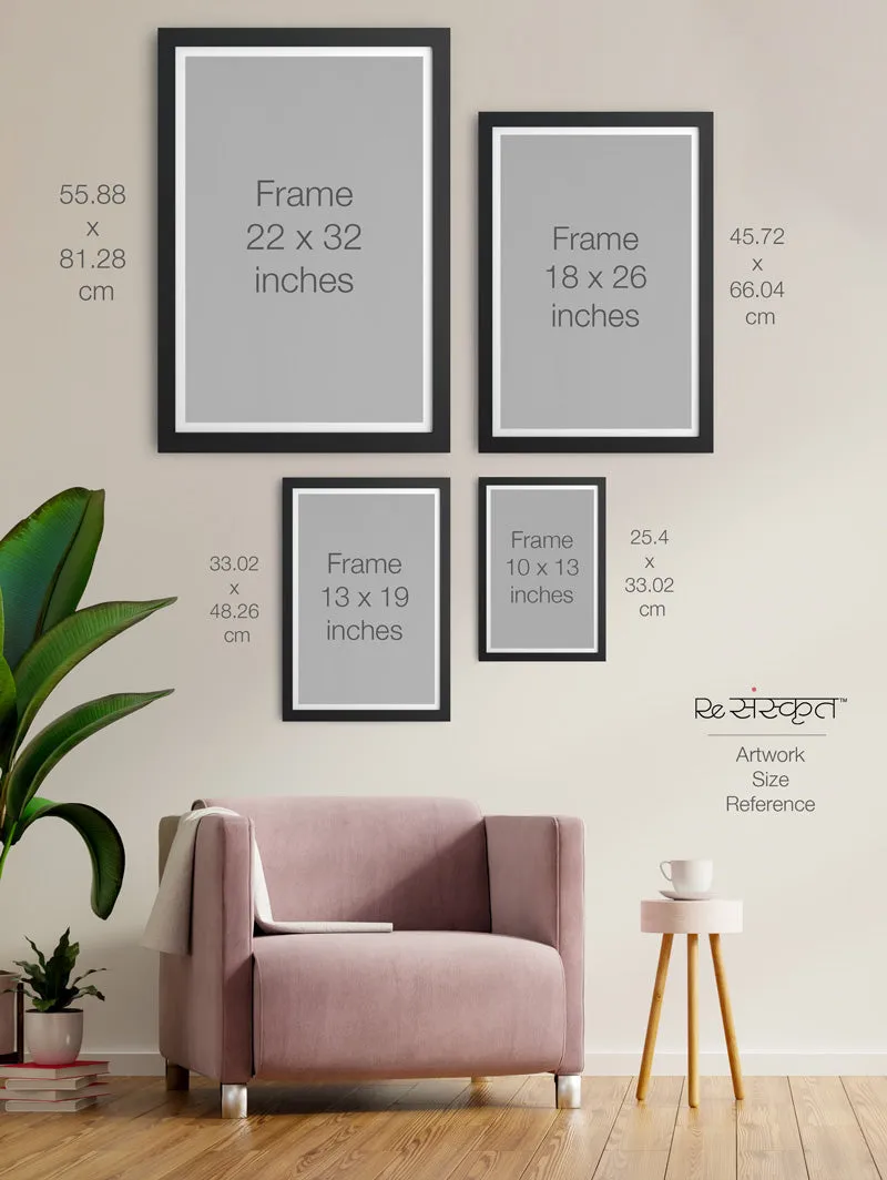 Minimalist Sanskrit Quote Wall Art - Ati Sarvatra Varjayet