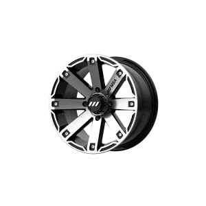 MSA Offroad M27 Rage 12X7 4X110 -47mm Machined Gloss Black