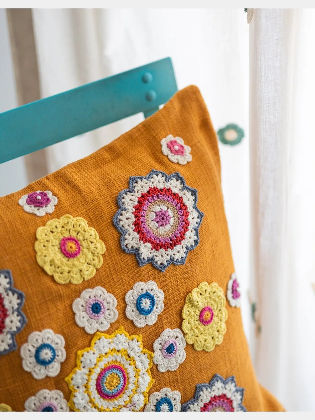 Mustard Mandalas Prakriti Cushion Cover