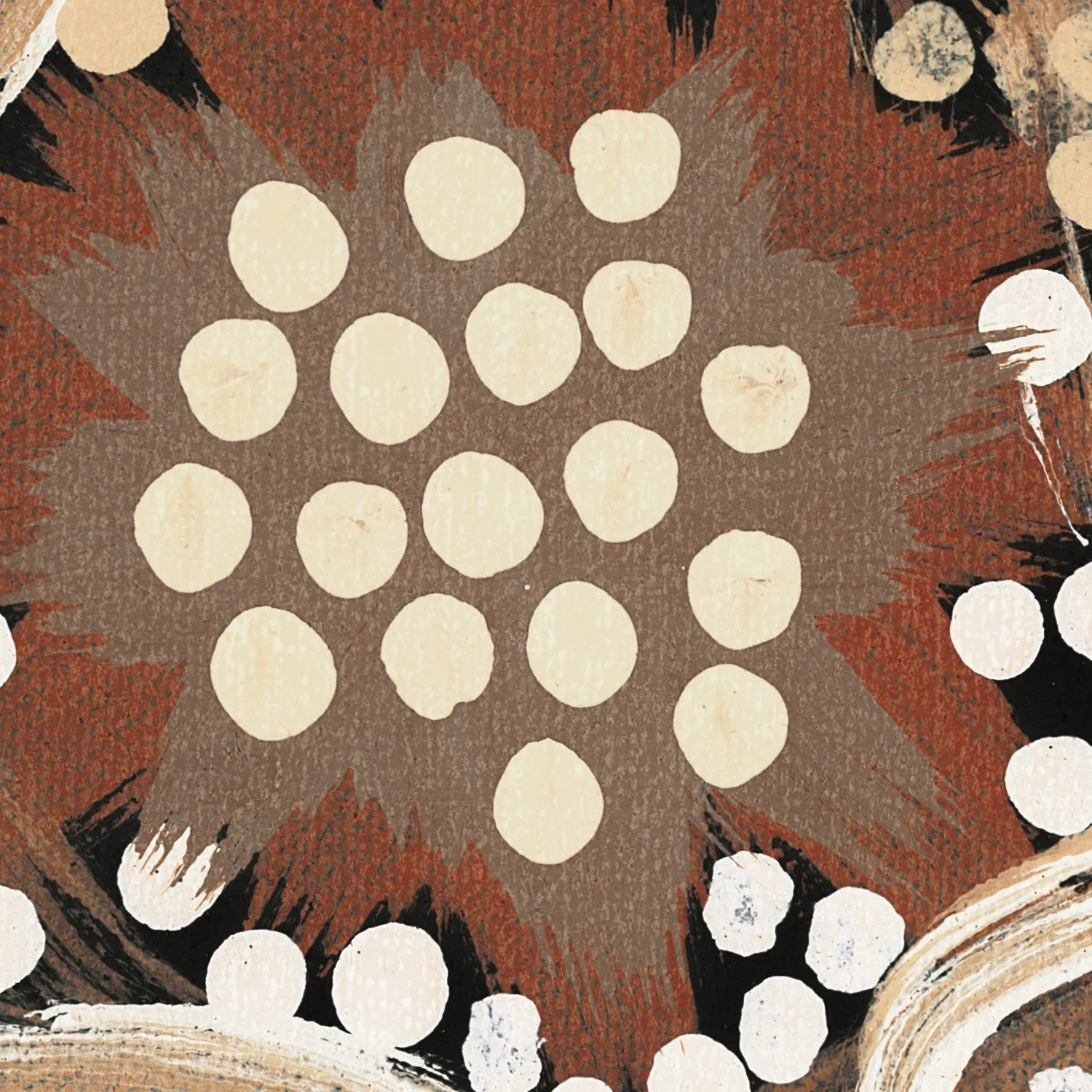 My Great Great Grandmothers Land, Style A, Warm Earthy Tone, By Azeza Possum