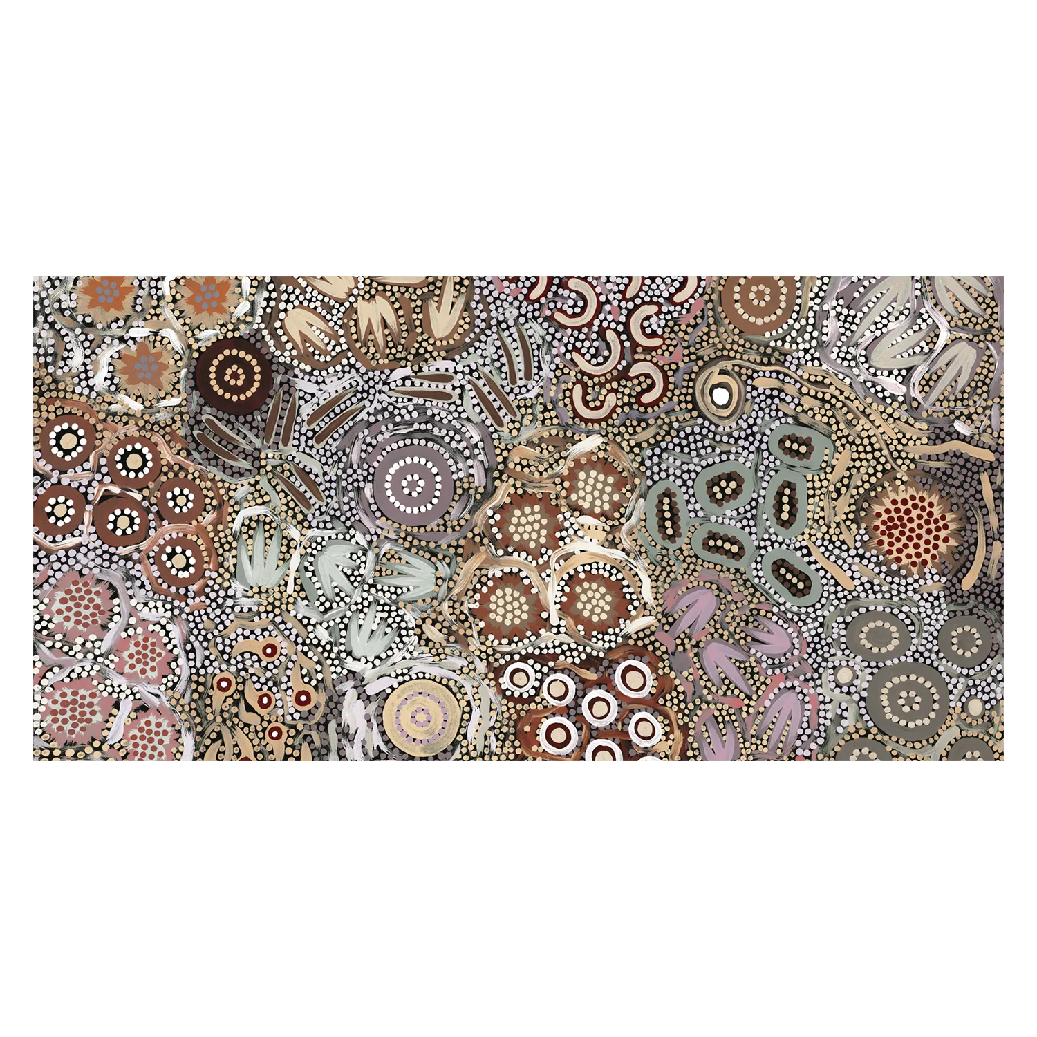 My Great Great Grandmothers Land, Style A, Warm Earthy Tone, By Azeza Possum