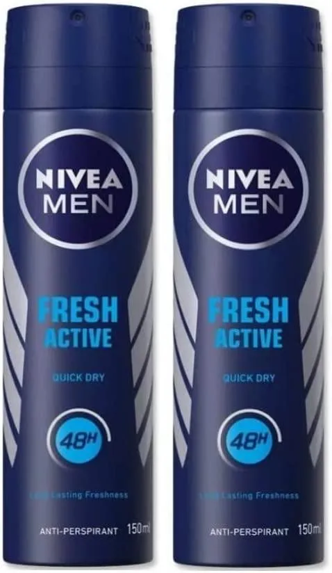 NIVEA MEN Antiperspirant Spray for Men, Fresh Active Fresh Scent