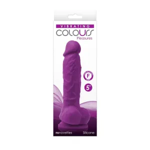 NS Novelties Colours 5″ Vibrating Purple Dildo