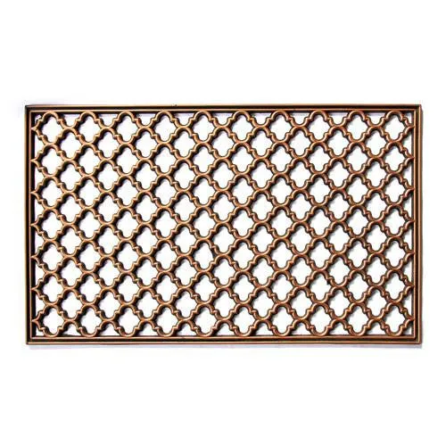 OnlyMat Elegant Washable Golden Colour Rubber Floor Mat - Indoor / Outdoor, Waterproof