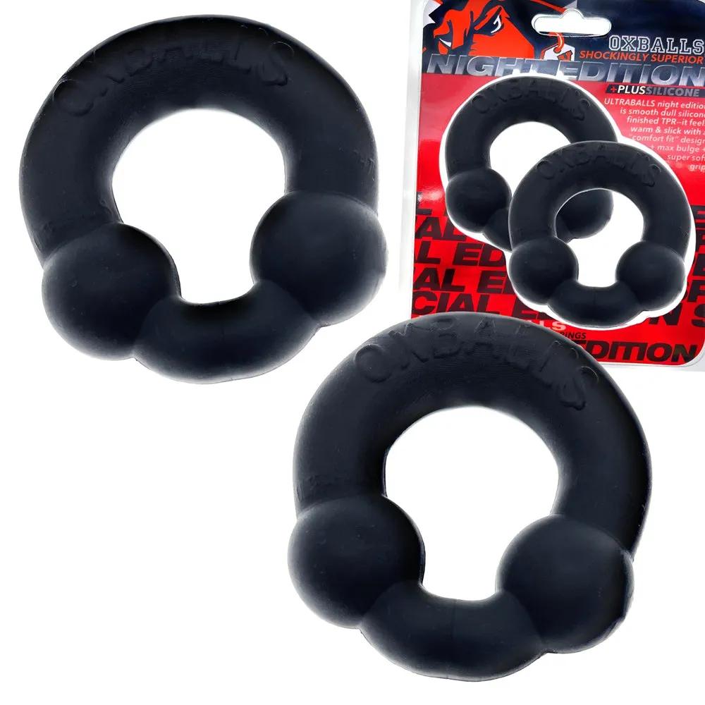 OxBalls Ultraballs 2-Pack Cockring Plus Silicone Special Edition Night