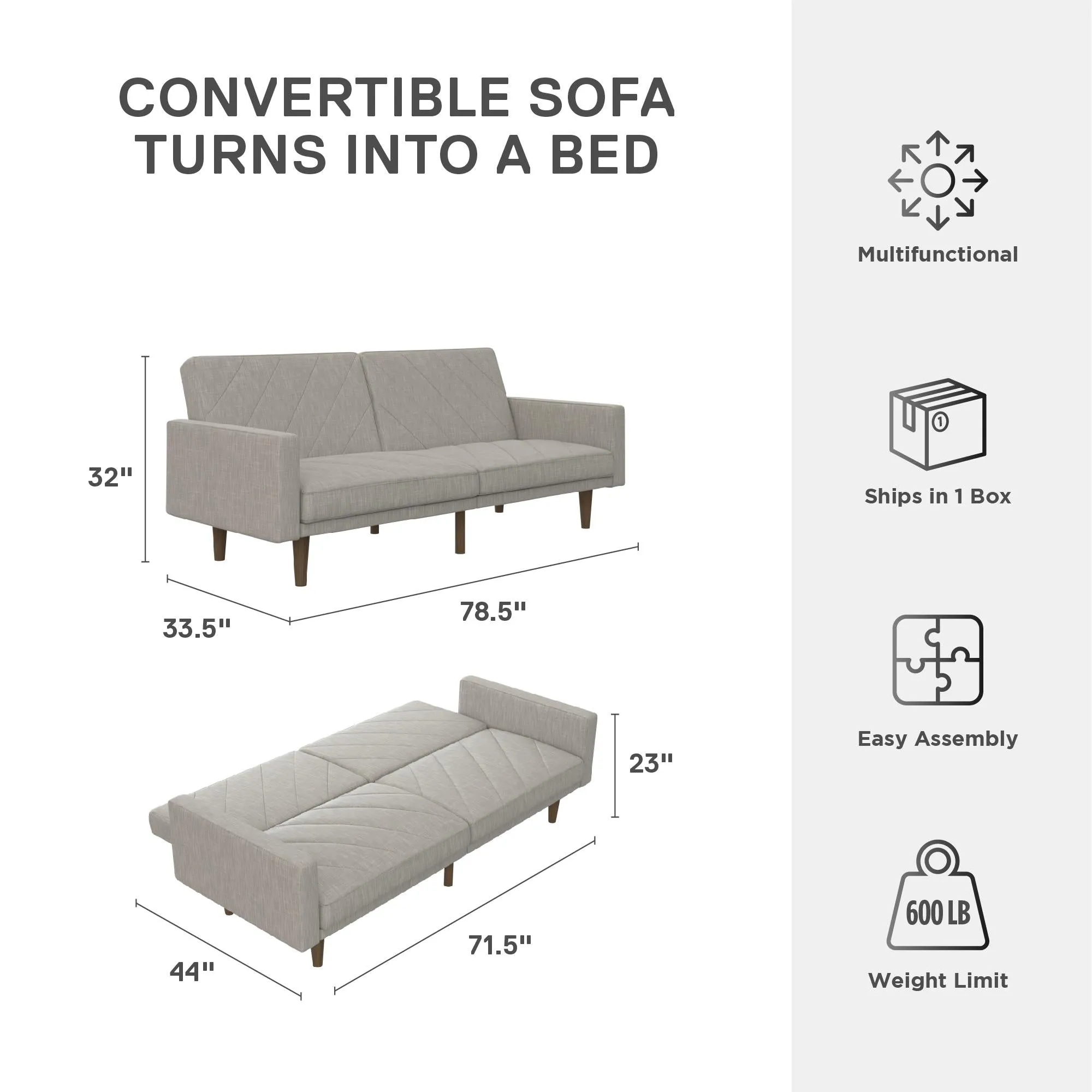 Paxson Futon Sofa Bed