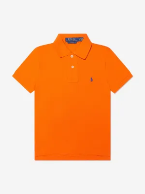 Ralph Lauren Boys Custom Fit Polo Shirt in Orange