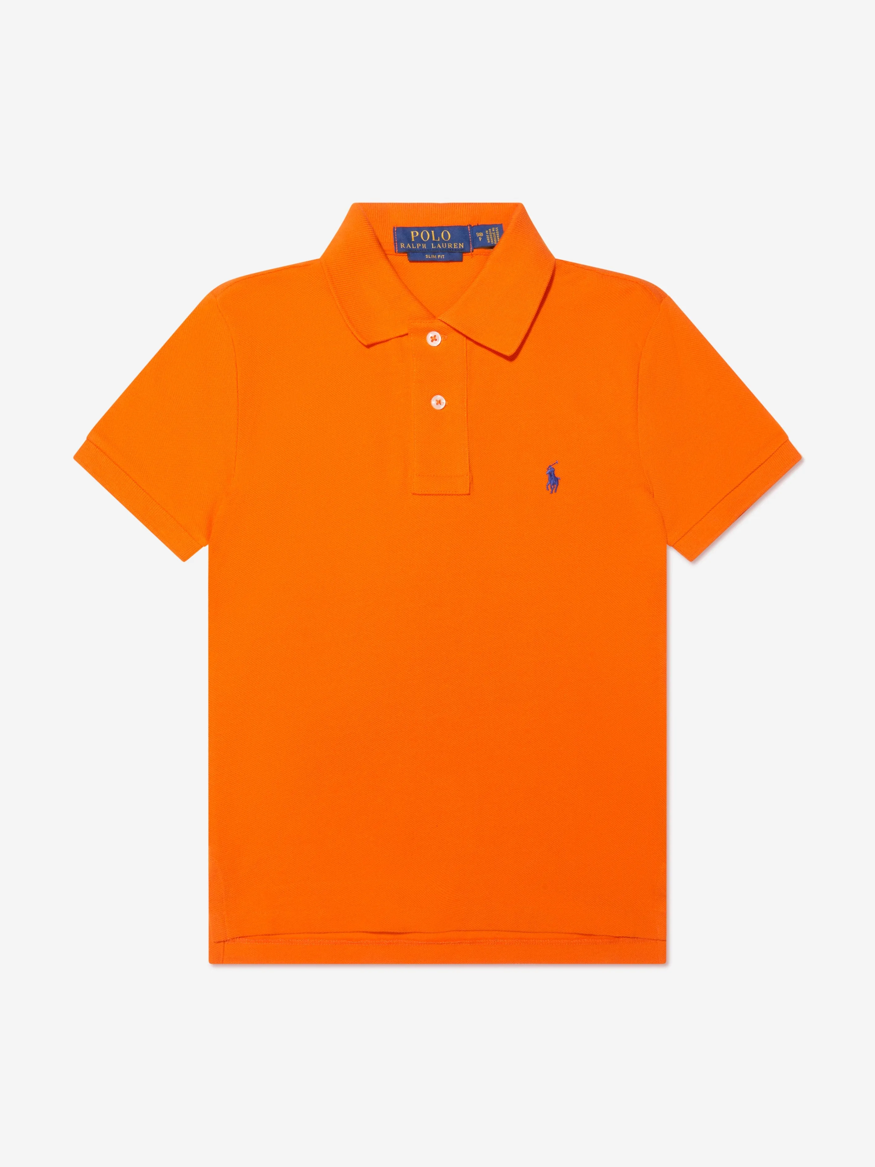 Ralph Lauren Boys Custom Fit Polo Shirt in Orange