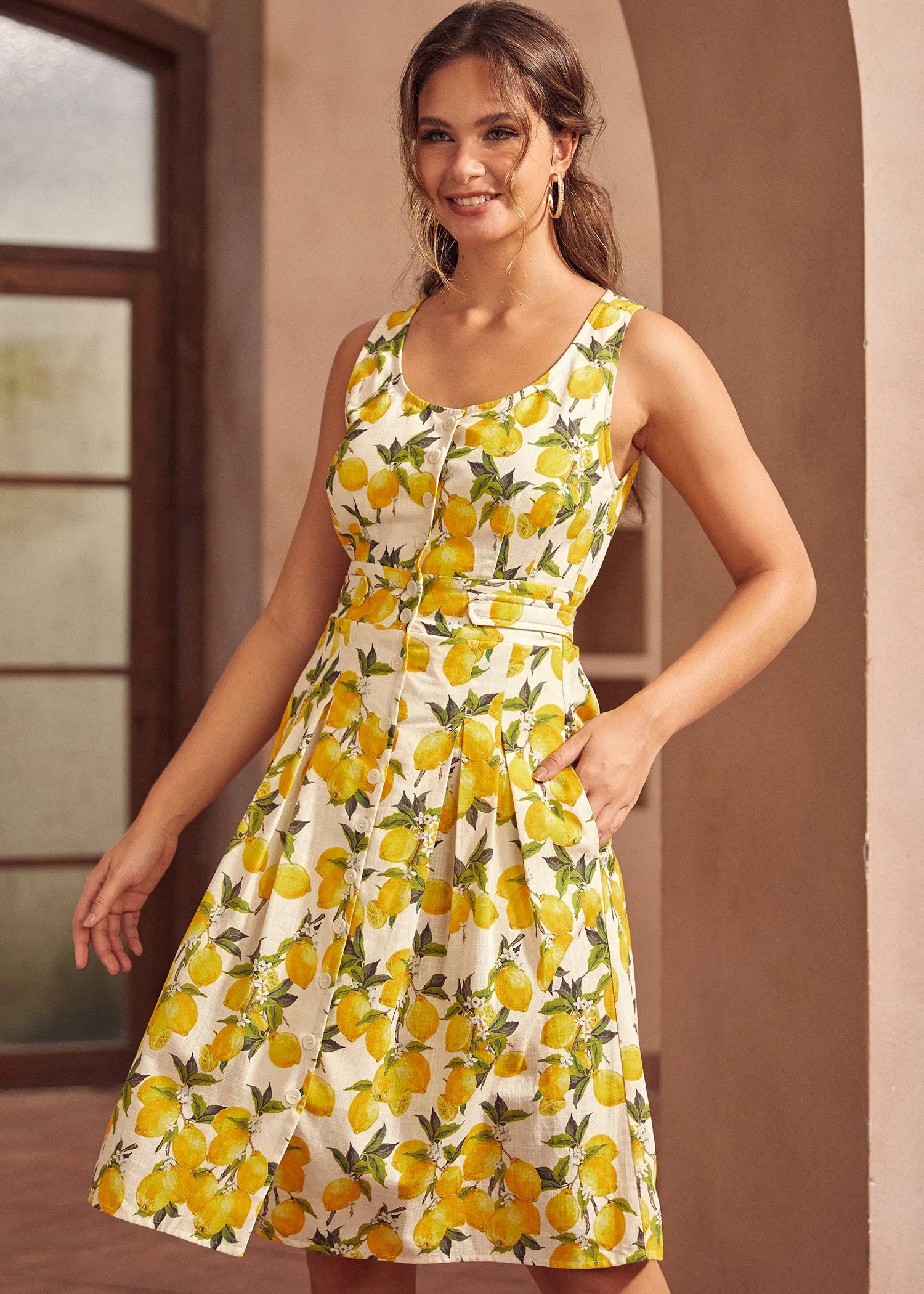 Seeking Out Sunshine Fit And Flare Dress