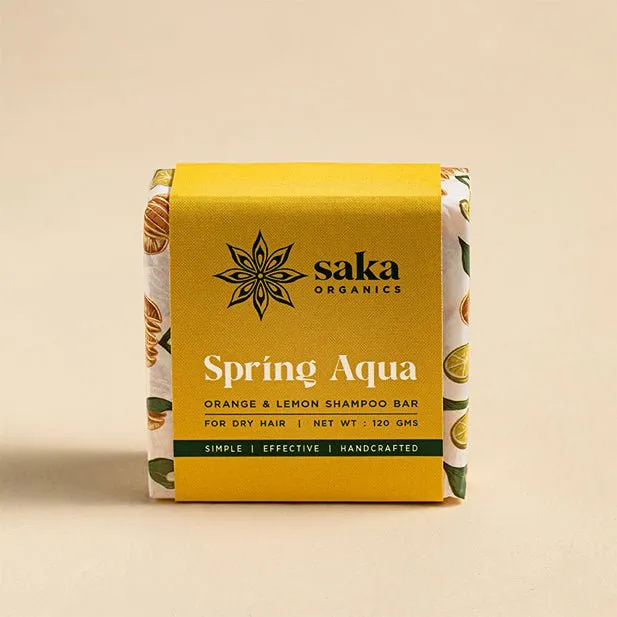 Spring Aqua | Handmade Orange & Lemon Shampoo Bar (120gm)