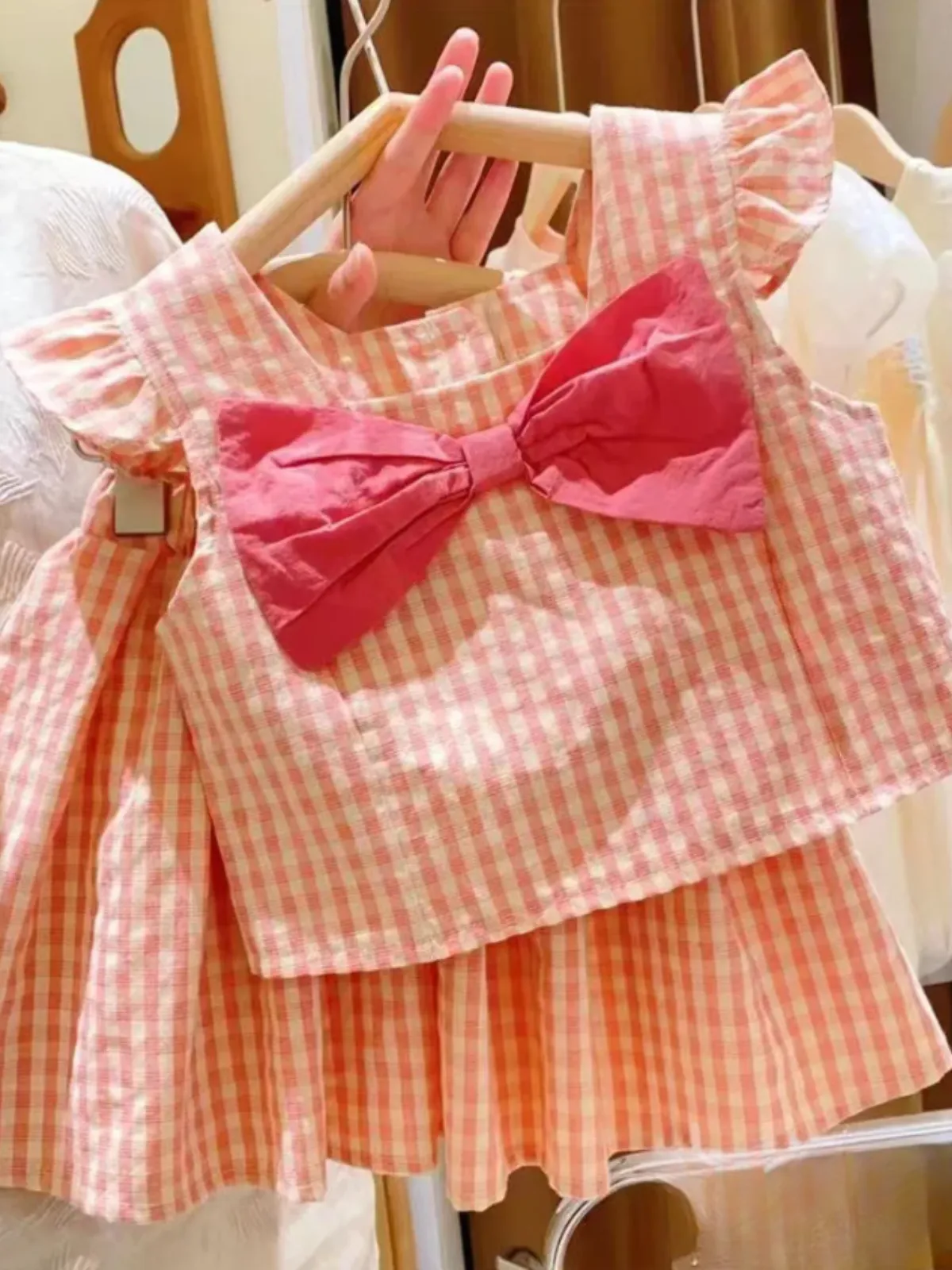 Sweet Sophistication Pink Gingham Skirt Set