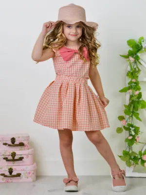 Sweet Sophistication Pink Gingham Skirt Set