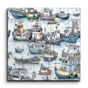 Vibrant Harbor: Whimsical Maritime Scene