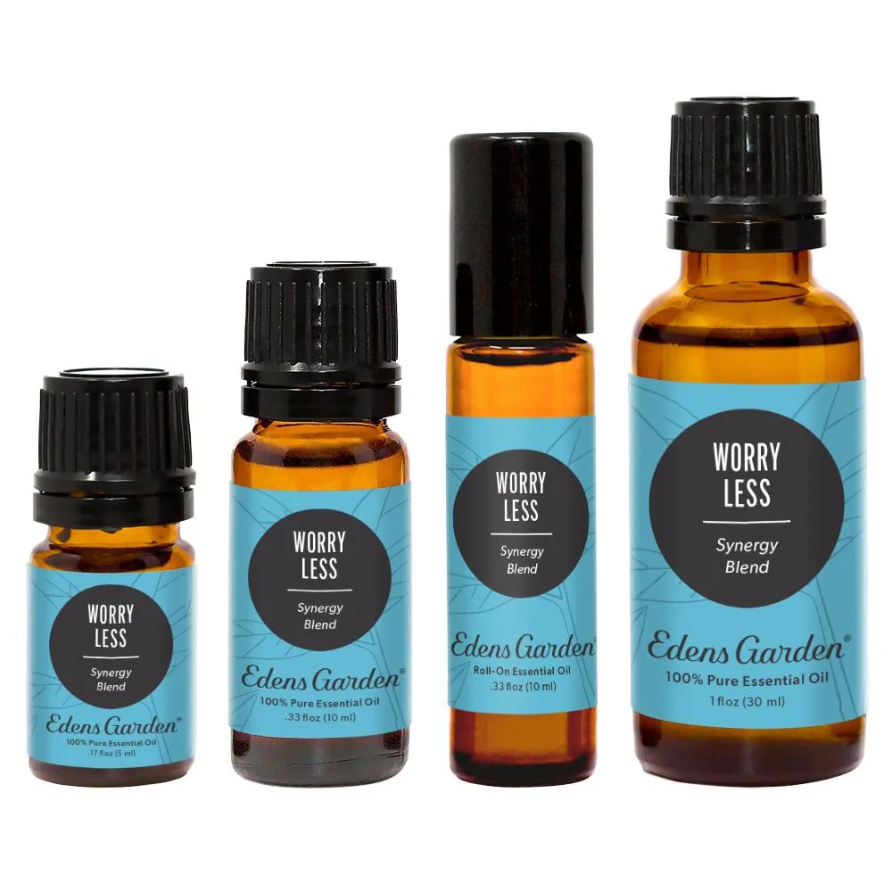 Worry Less Essential Oil Blend- For Calming Nerves, Anxiousness & Quieting Racing Thoughts