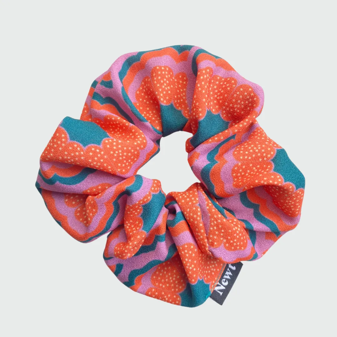 Zesty Print Orange Hair Scrunchie